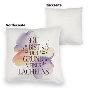 Grund meines Lächelns Kissen Blumen Aquarell