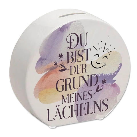 Grund meines Lächelns Spardose Blumen Aquarell