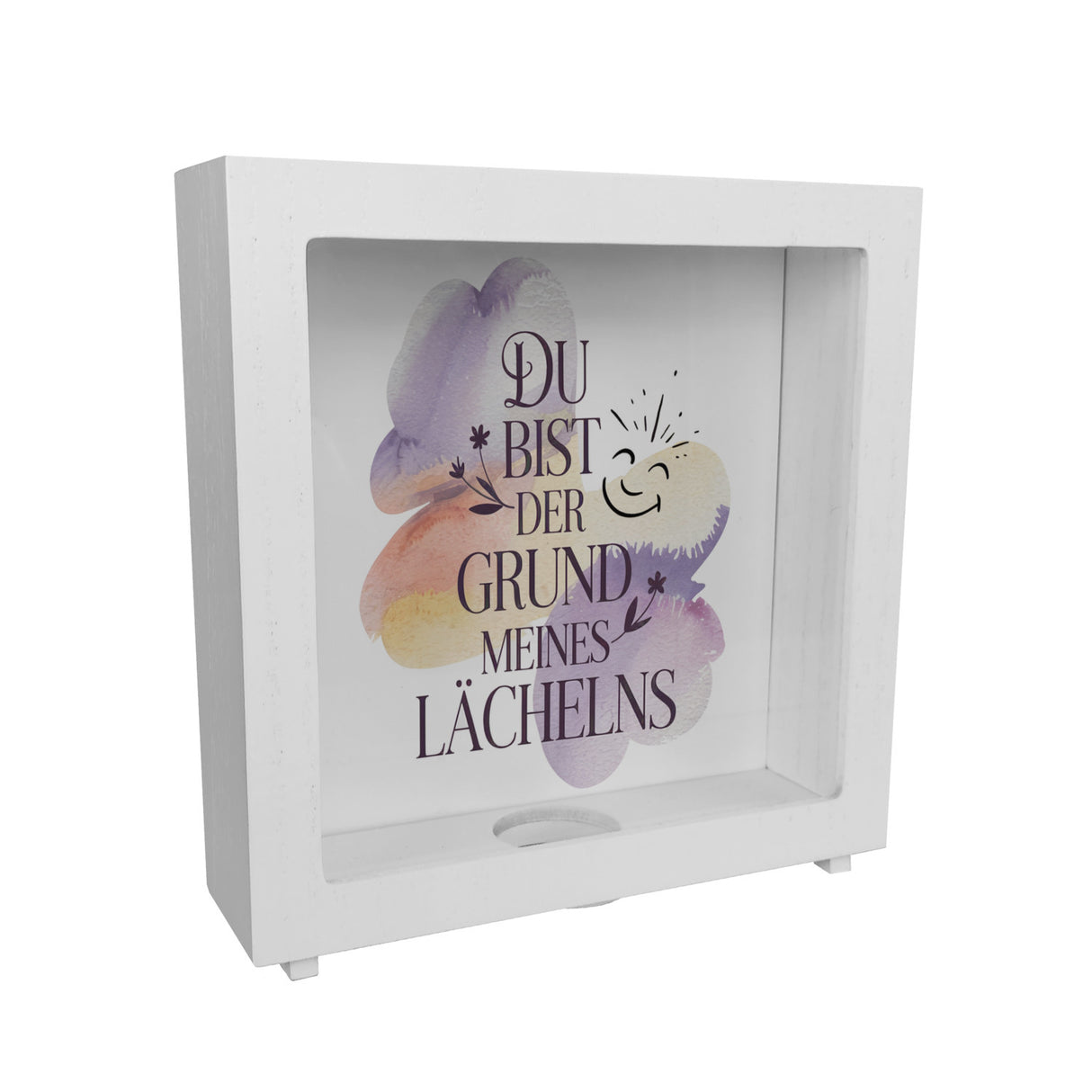 Grund meines Lächelns Spardose Blumen Aquarell