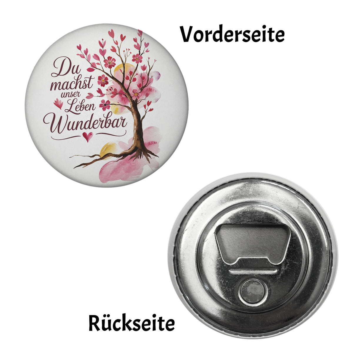 Du machst unser Leben wunderbar Magnet Baum mit Blumen