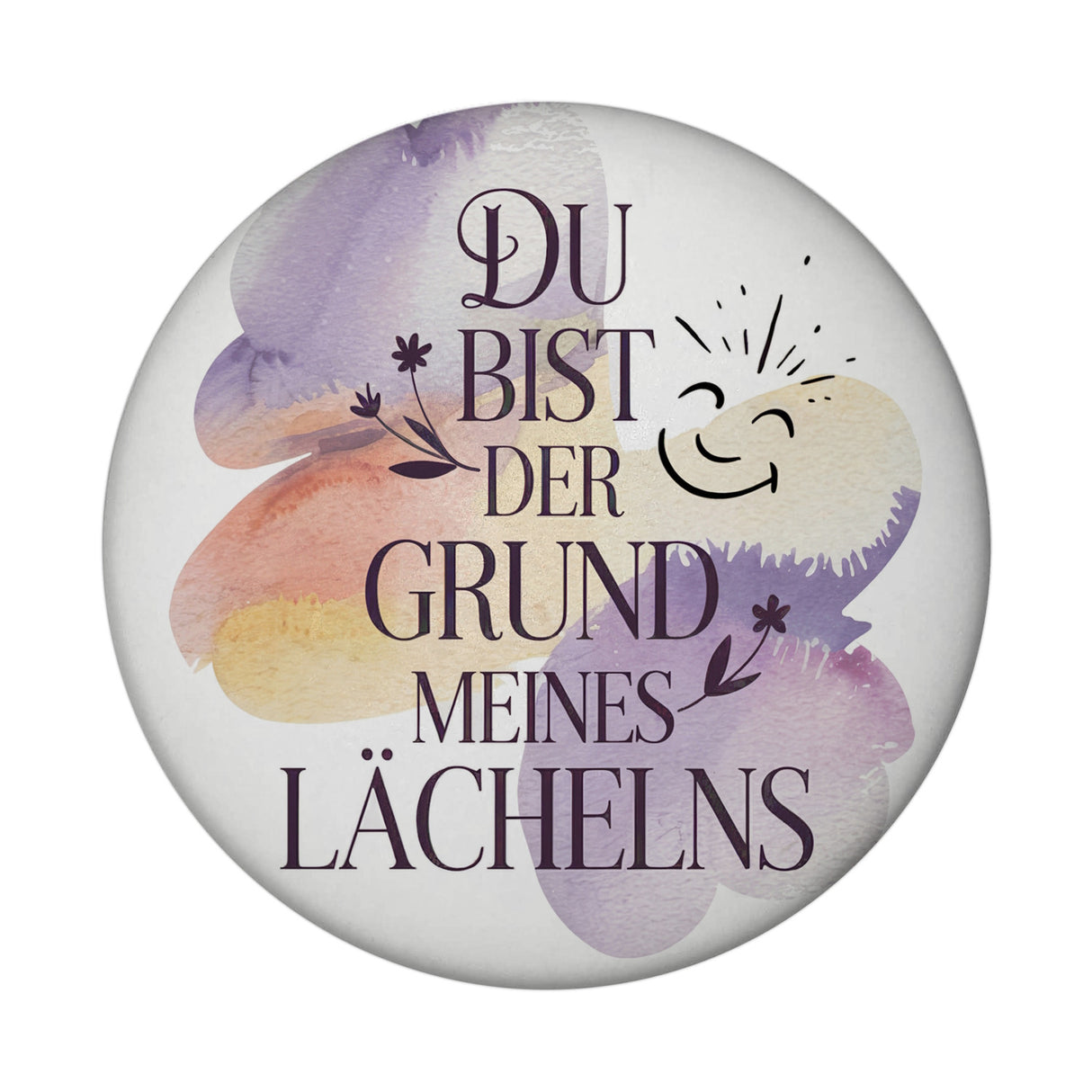 Grund meines Lächelns Magnet Blumen Aquarell