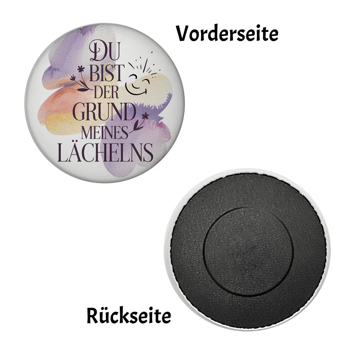 Grund meines Lächelns Magnet Blumen Aquarell