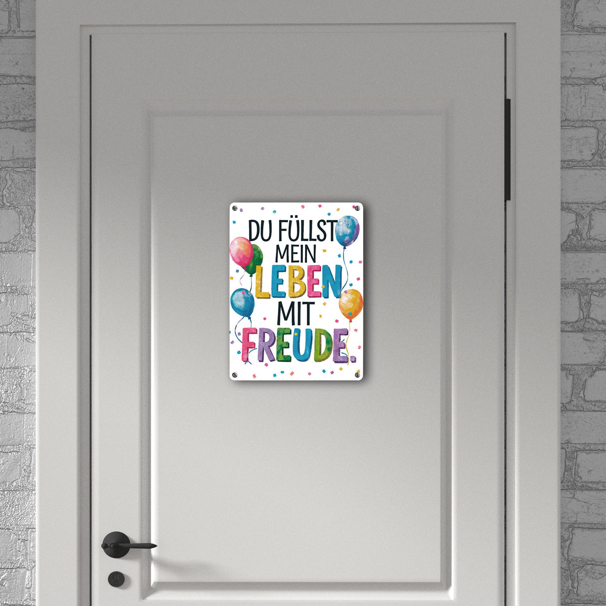 Du füllst mein Leben mit Freude Metallschild in 15x20 cm Fröhliches Geburtstagsgrußdesign