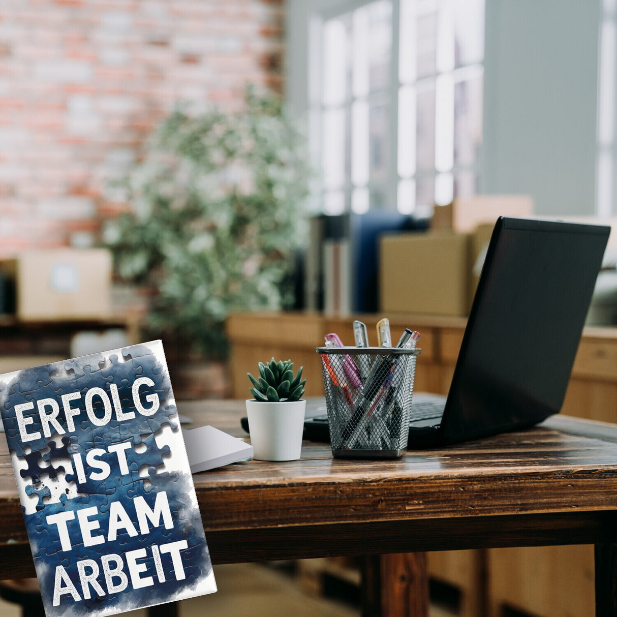 Erfolg ist Teamarbeit Souvenir Souvenir Magnet Typografisches Aquarell