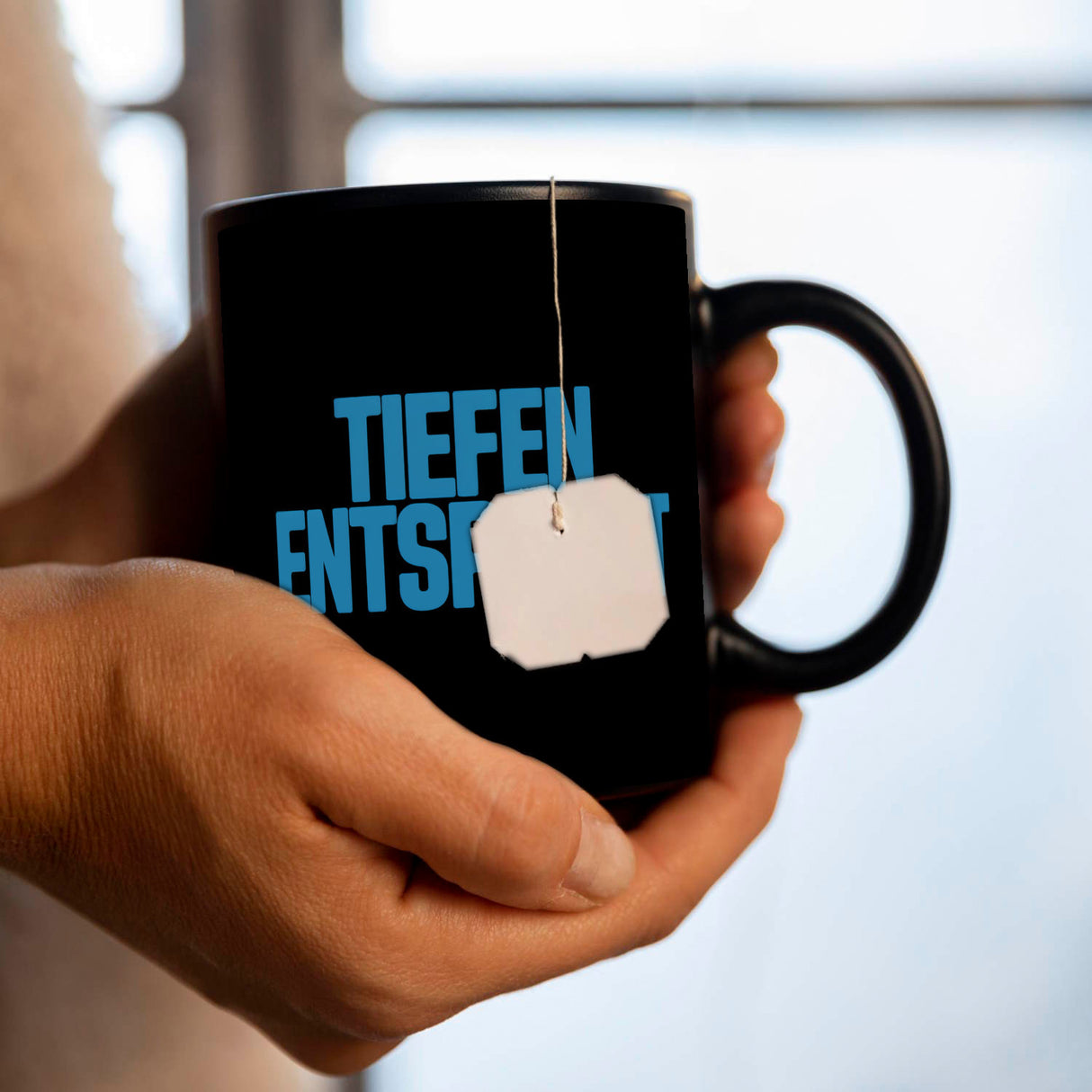 Taucher Silhouette Tiefen Entspannt Tasse
