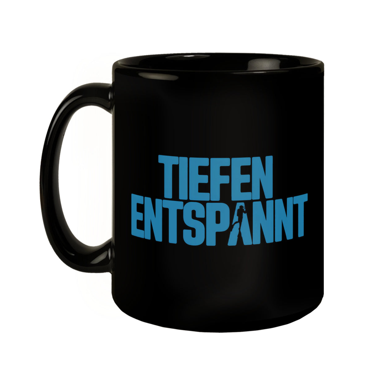 Taucher Silhouette Tiefen Entspannt Tasse