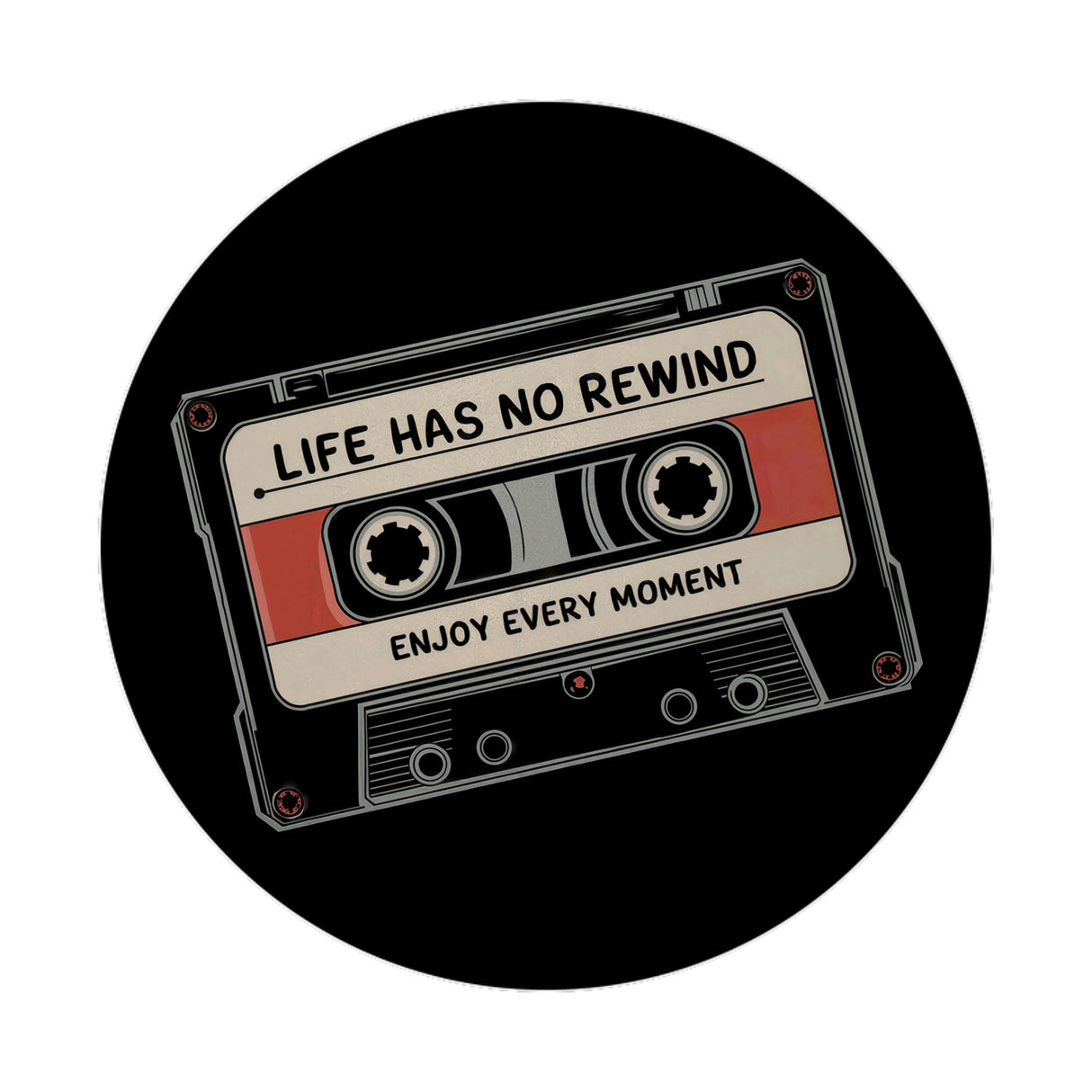 Kassette Retro Magnet Life Has No Rewind