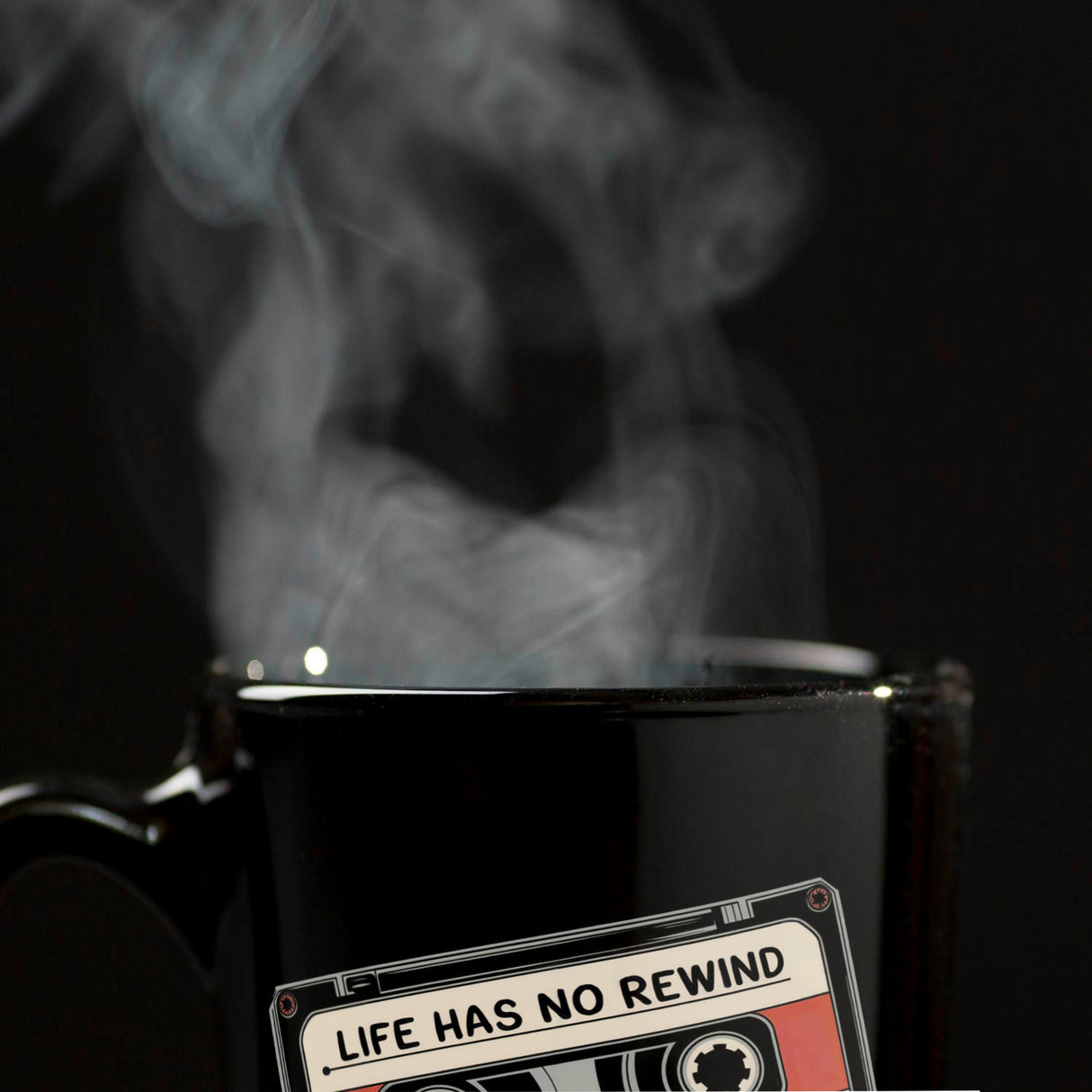 Kassette Retro Tasse Life Has No Rewind