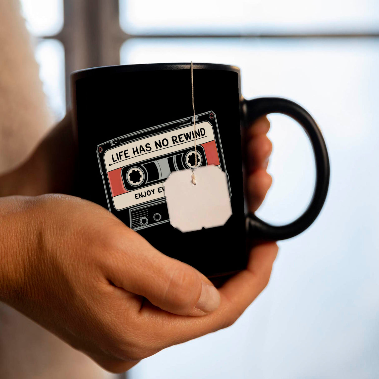Kassette Retro Tasse Life Has No Rewind