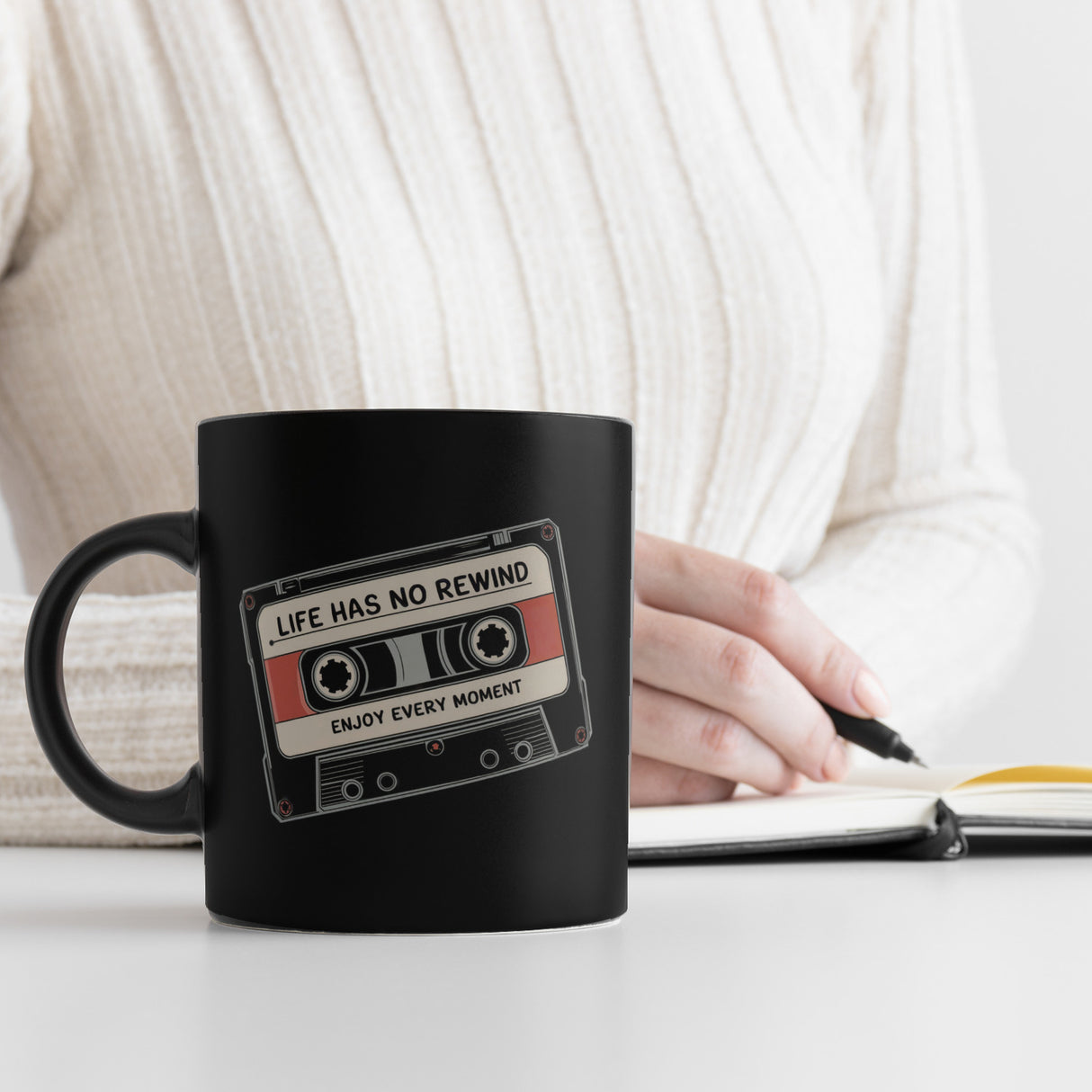 Kassette Retro Tasse Life Has No Rewind