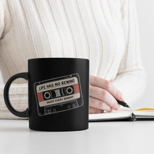 Kassette Retro Tasse Life Has No Rewind