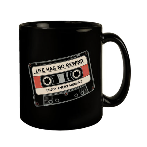 Kassette Retro Tasse Life Has No Rewind