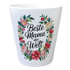 Beste Mama der Welt Blumentopf Blumenkranz