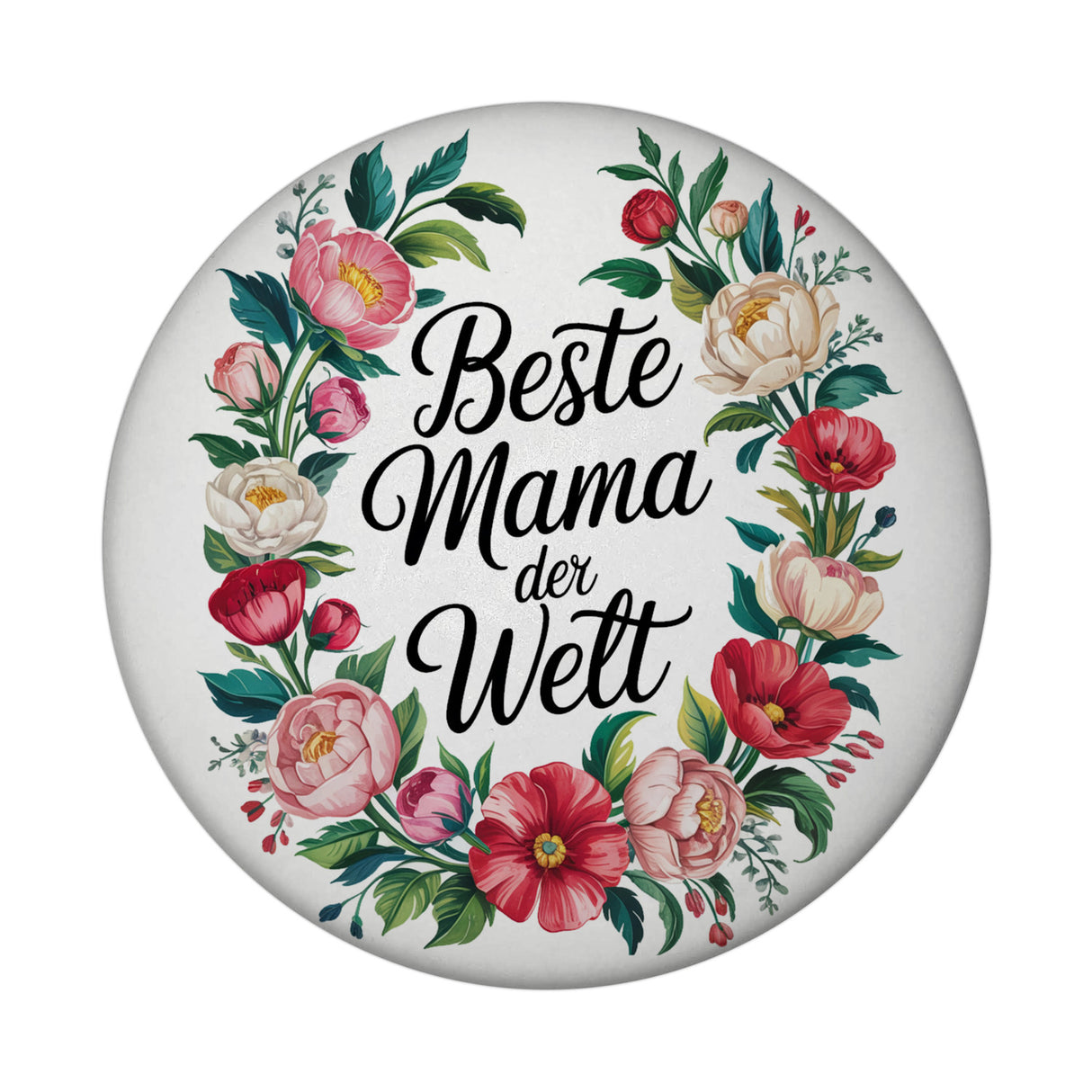 Beste Mama der Welt Magnet Blumenkranz