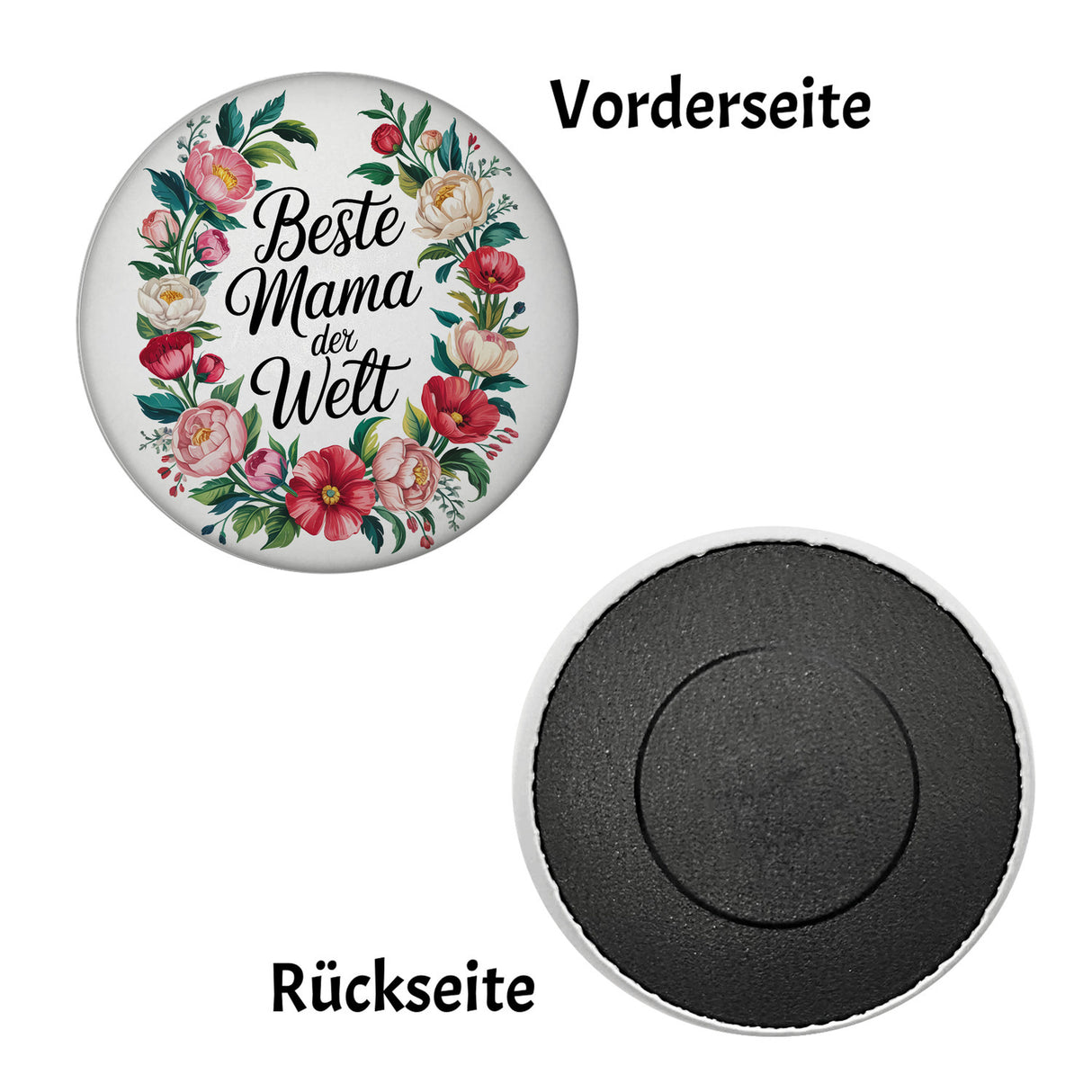 Beste Mama der Welt Magnet Blumenkranz