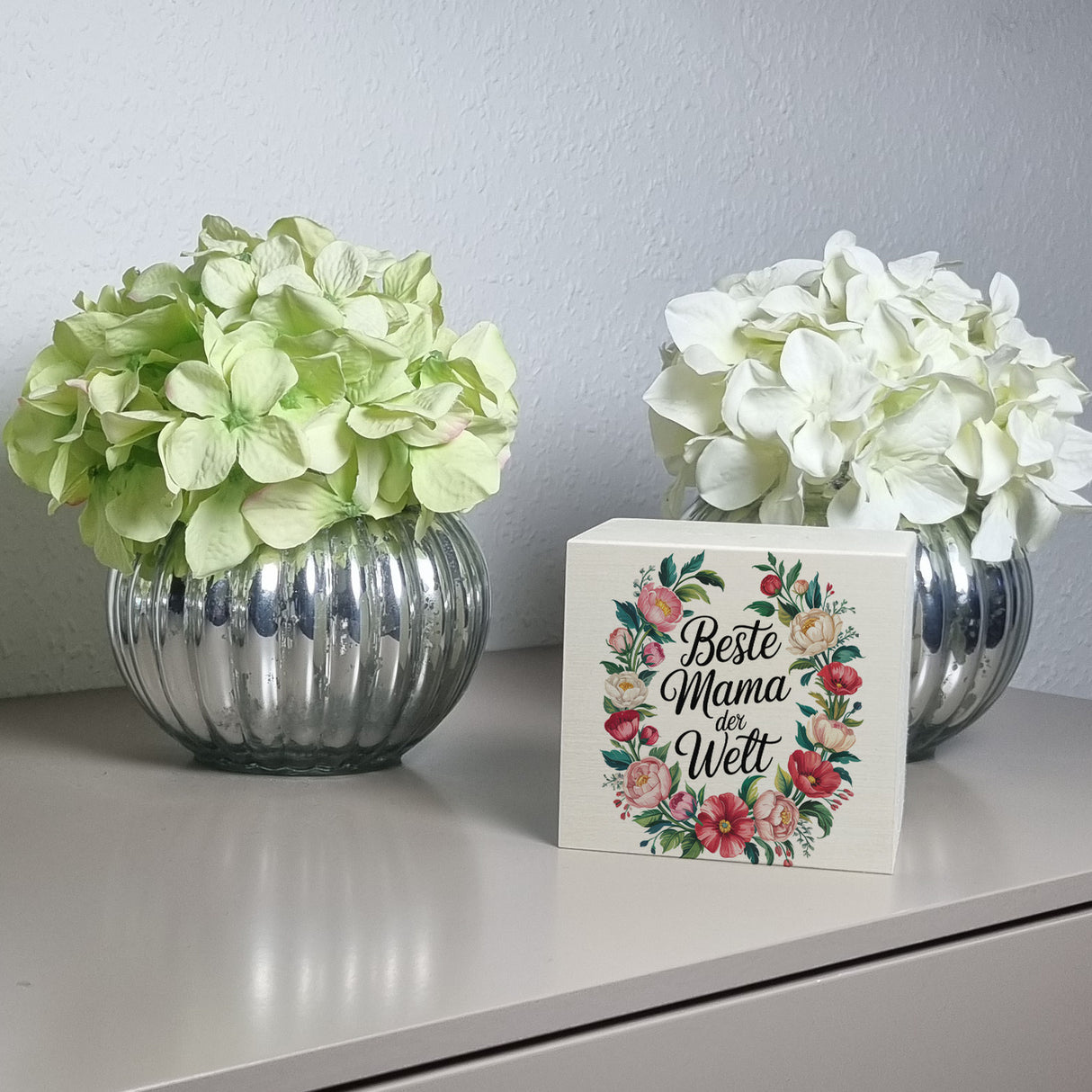 Beste Mama der Welt Spardose Blumenkranz