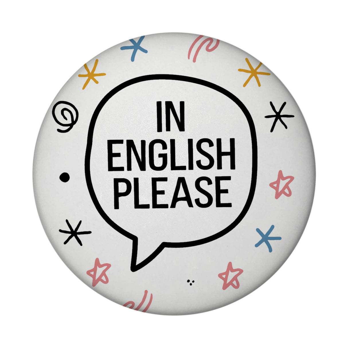 Sprechblase IN ENGLISH PLEASE Magnet