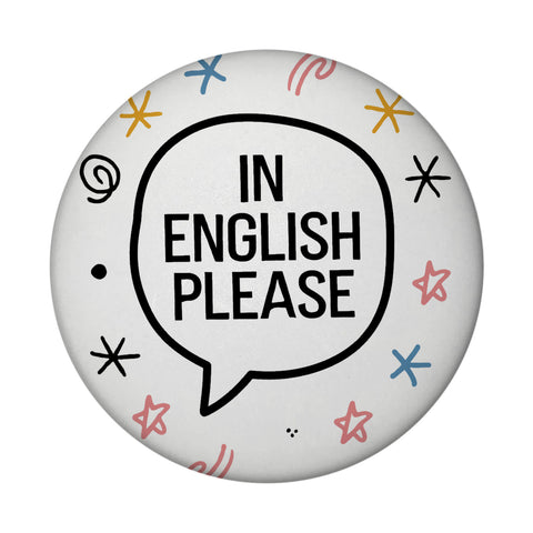 Sprechblase IN ENGLISH PLEASE Magnet