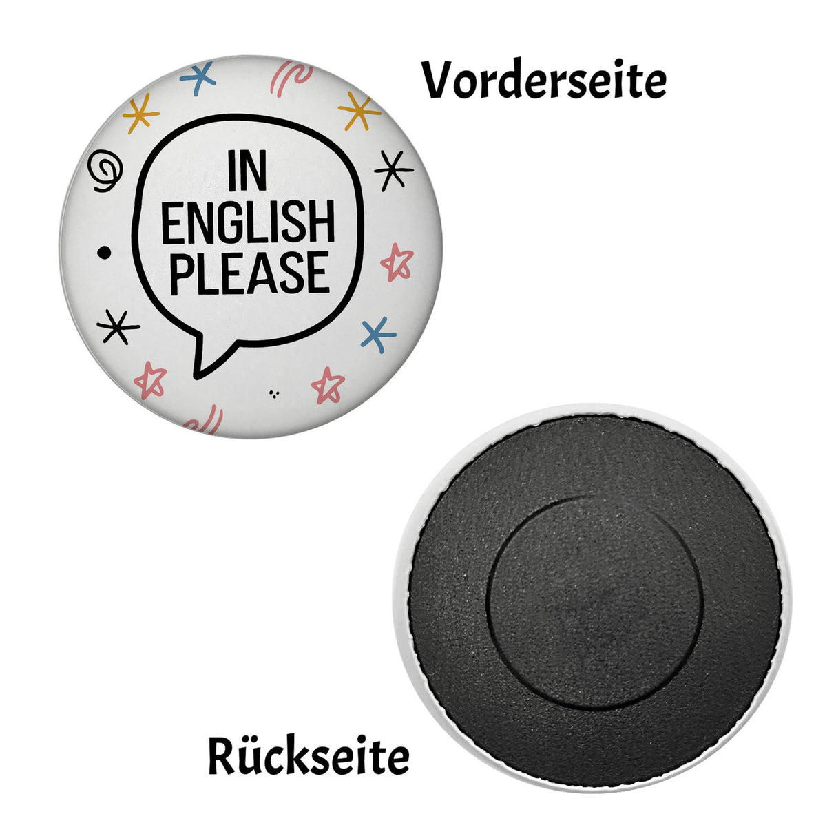 Sprechblase IN ENGLISH PLEASE Magnet