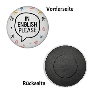 Sprechblase IN ENGLISH PLEASE Magnet