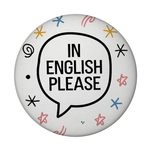 Sprechblase IN ENGLISH PLEASE Magnet