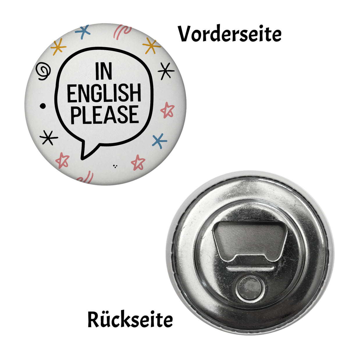 Sprechblase IN ENGLISH PLEASE Magnet