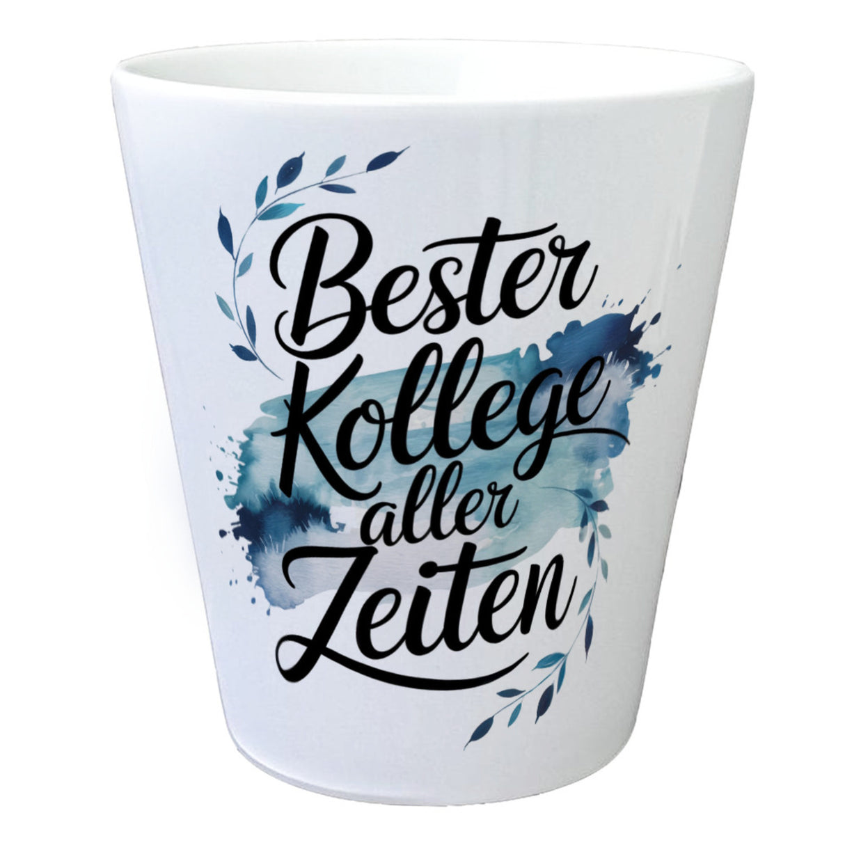 Bester Kollege aller Zeiten Blumentopf Aquarelles Blattmuster
