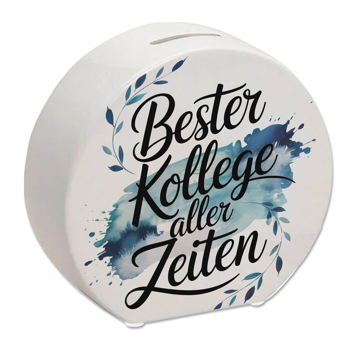 Bester Kollege aller Zeiten Spardose Aquarelles Blattmuster