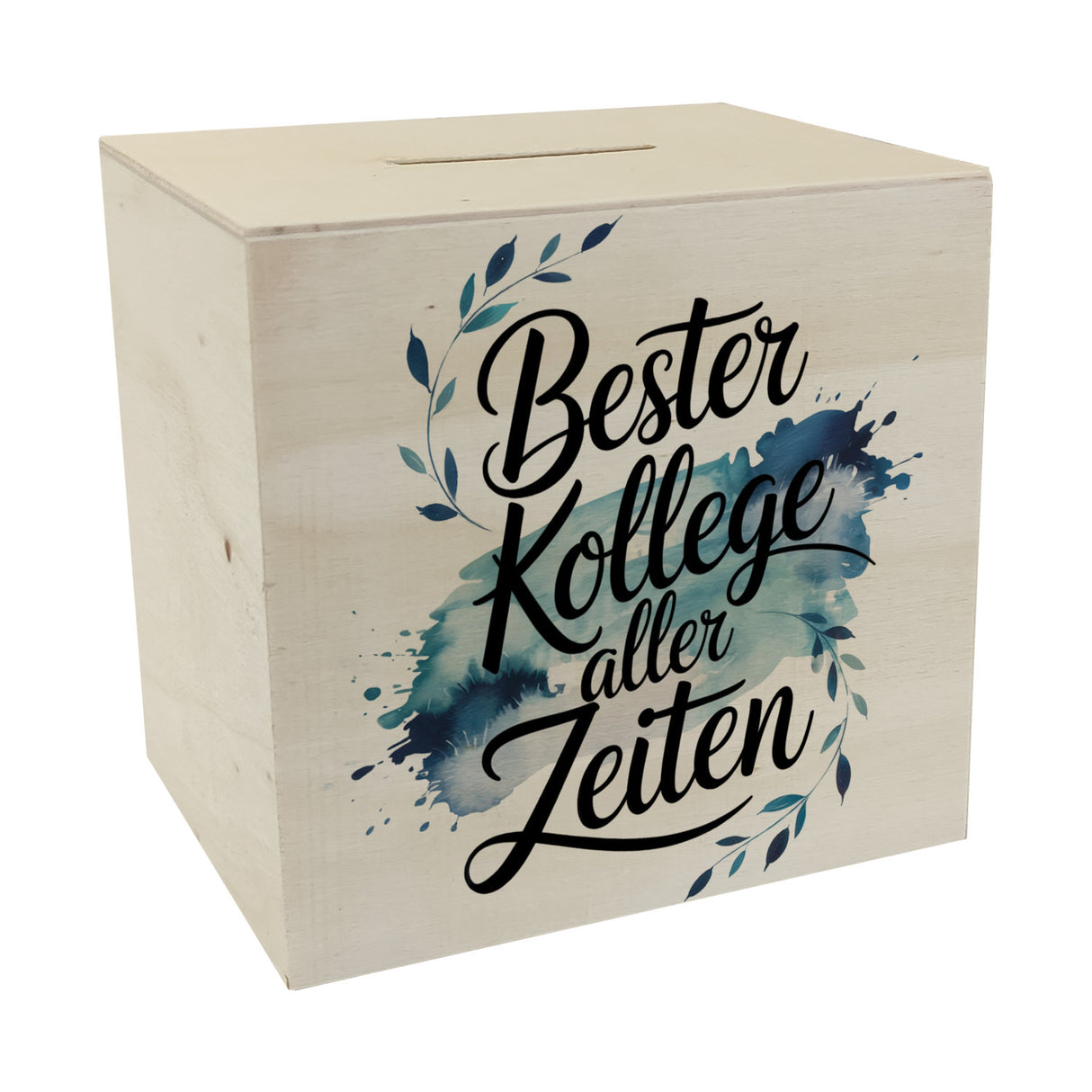 Bester Kollege aller Zeiten Spardose Aquarelles Blattmuster