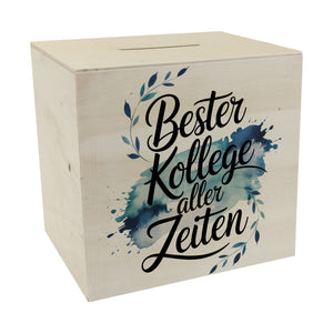 Bester Kollege aller Zeiten Spardose Aquarelles Blattmuster