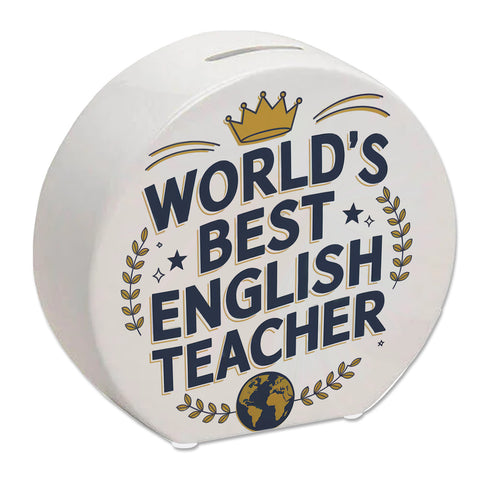 World´s best english teacher Spardose für Englischlehrer mit Spruch