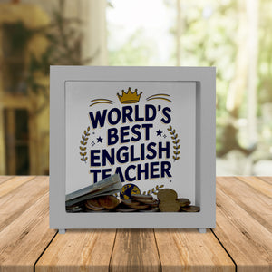 World´s best english teacher Spardose für Englischlehrer mit Spruch