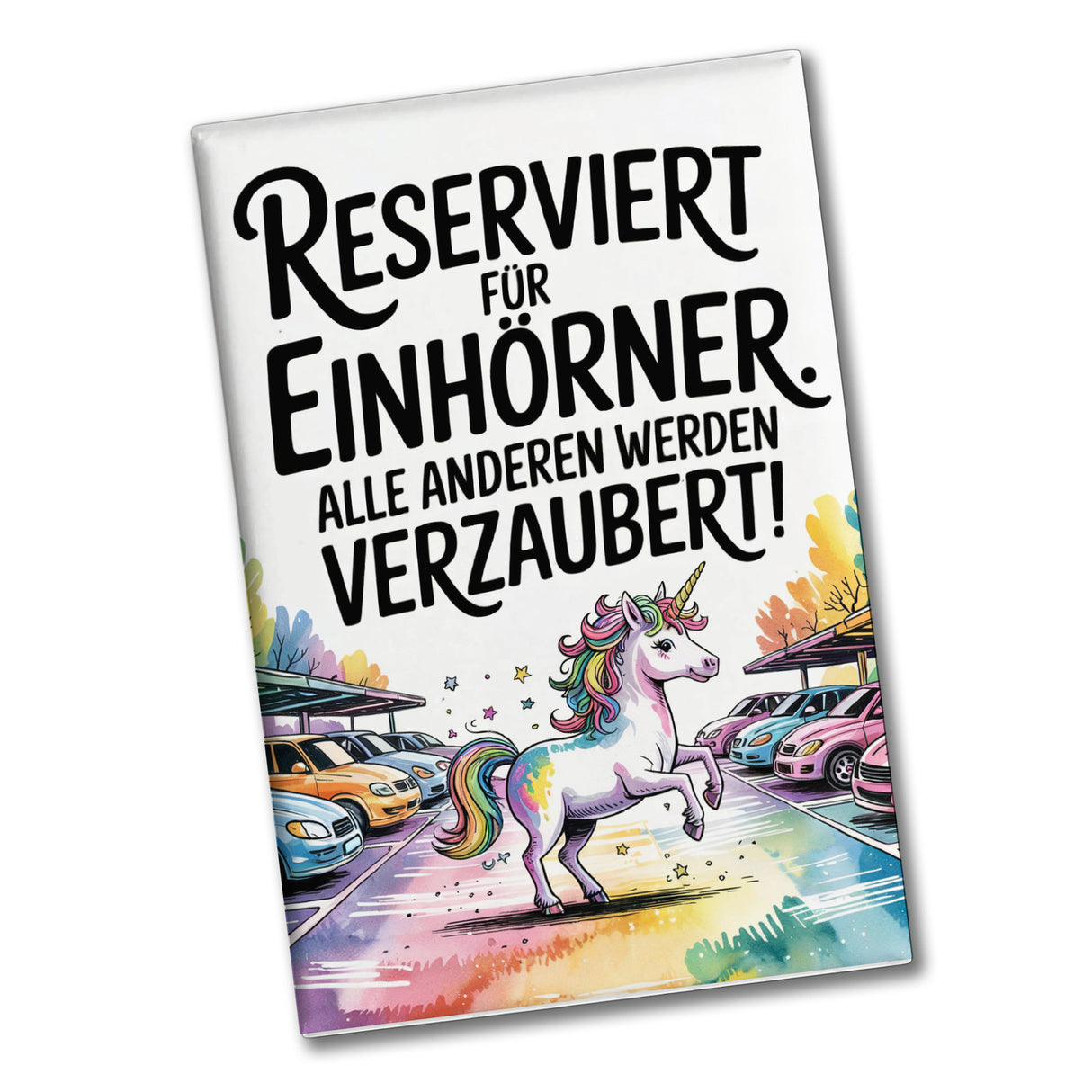 Parkplatz Reserviert für Einhörner Souvenir Souvenir Magnet Majestätisches Einhorn