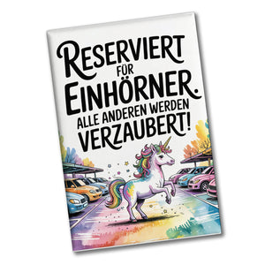 Parkplatz Reserviert für Einhörner Souvenir Souvenir Magnet Majestätisches Einhorn