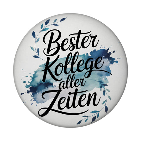 Bester Kollege aller Zeiten Magnet Aquarelles Blattmuster