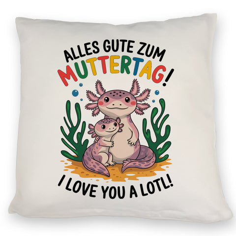 Axolotl Mutter-Kind Kissen Alles Gute zum Muttertag!