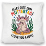 Axolotl Mutter-Kind Kissen Alles Gute zum Muttertag!
