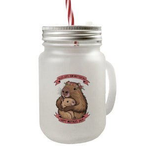Capybara - Alles Gute zum Muttertag Trinkglas mit Bambusdeckel