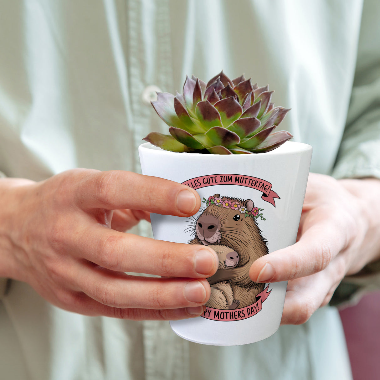 Capybara - Alles Gute zum Muttertag Blumentopf