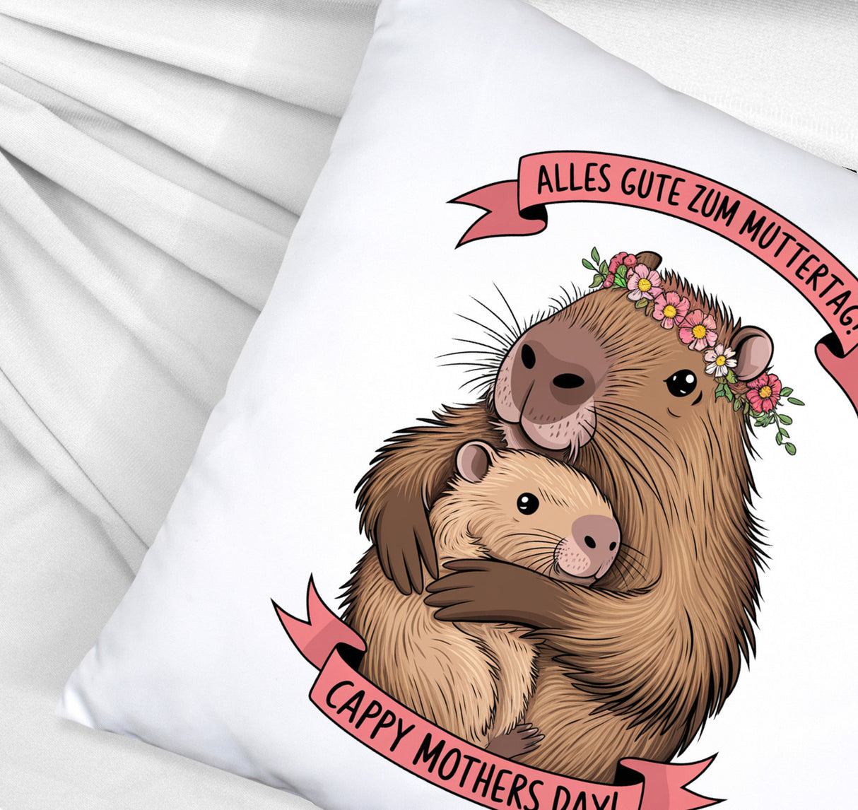 Capybara - Alles Gute zum Muttertag Kissen