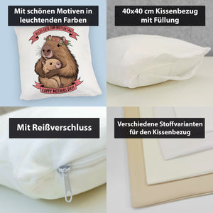 Capybara - Alles Gute zum Muttertag Kissen