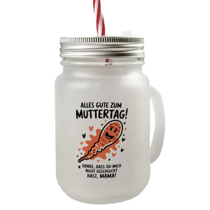 Samenzelle Trinkglas mit Bambusdeckel - Alles Gute zum Muttertag!
