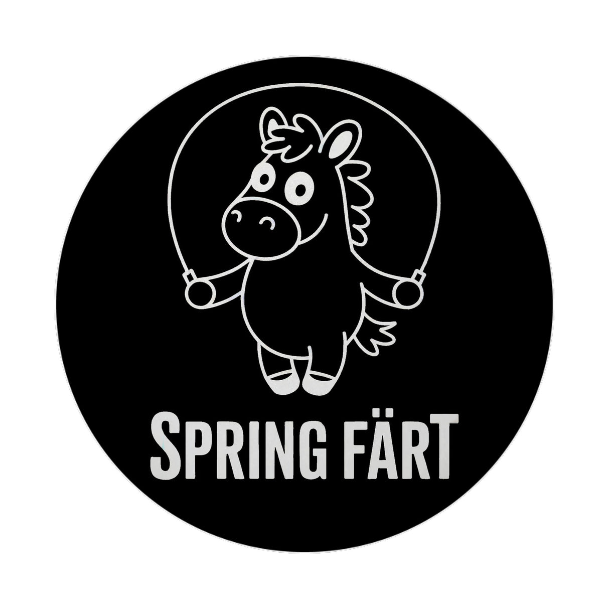 Spring Färt Magnet Pferd mt Springseil Cartoon