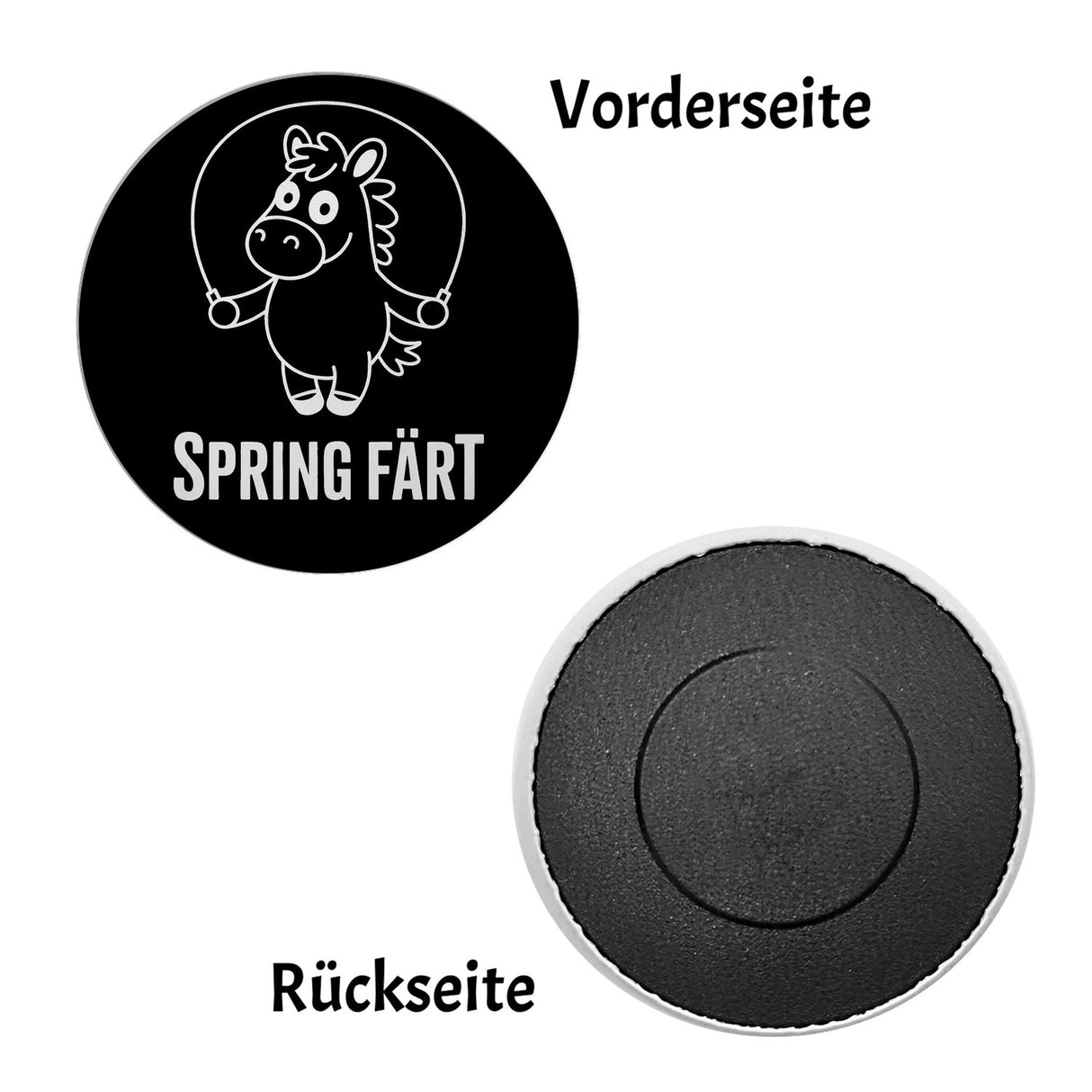 Spring Färt Magnet Pferd mt Springseil Cartoon