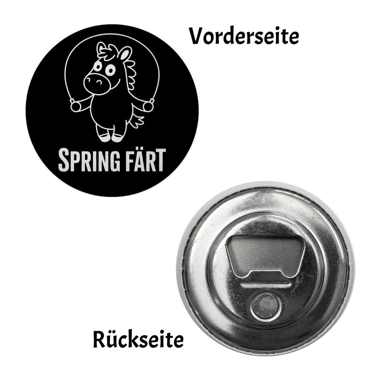Spring Färt Magnet Pferd mt Springseil Cartoon