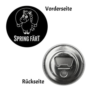 Spring Färt Magnet Pferd mt Springseil Cartoon