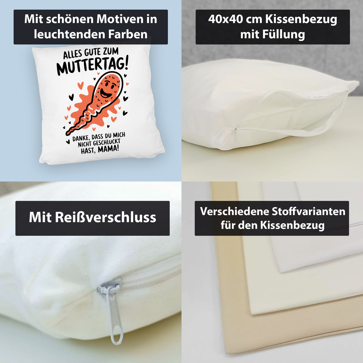 Samenzelle Kissen - Alles Gute zum Muttertag!