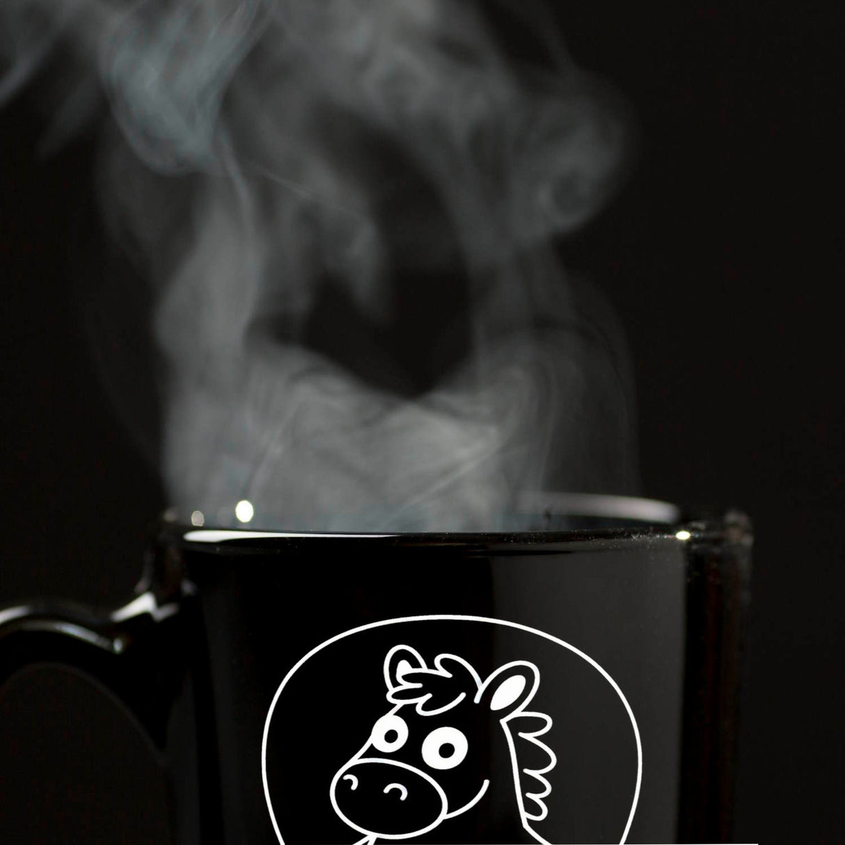 Spring Färt Tasse Pferd mt Springseil Cartoon