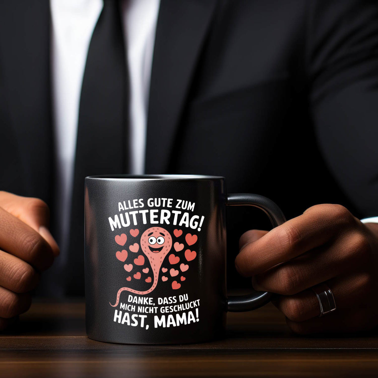 Alles Gute zum Muttertag! Tasse mit lustiger Samenzelle