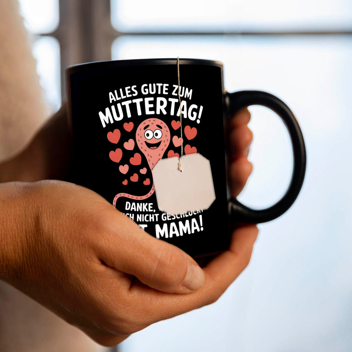 Alles Gute zum Muttertag! Tasse mit lustiger Samenzelle